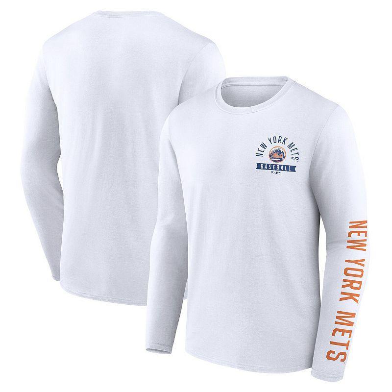 Mens Fanatics Branded New York Mets Pressbox Long Sleeve T-Shirt Product Image