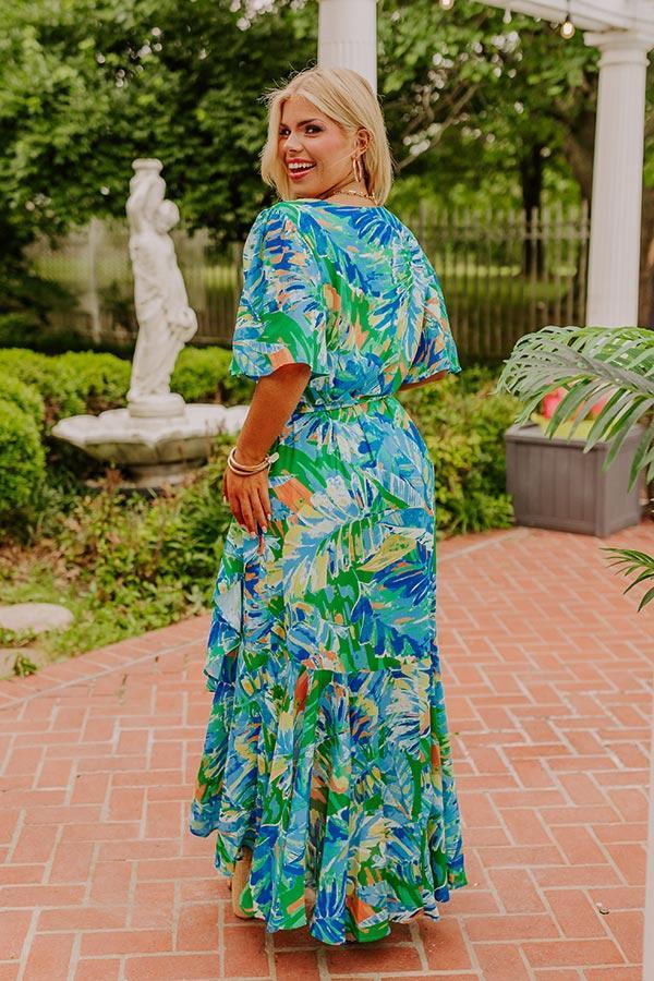 Party In Paradise Wrap Maxi Dress Curves Product Image