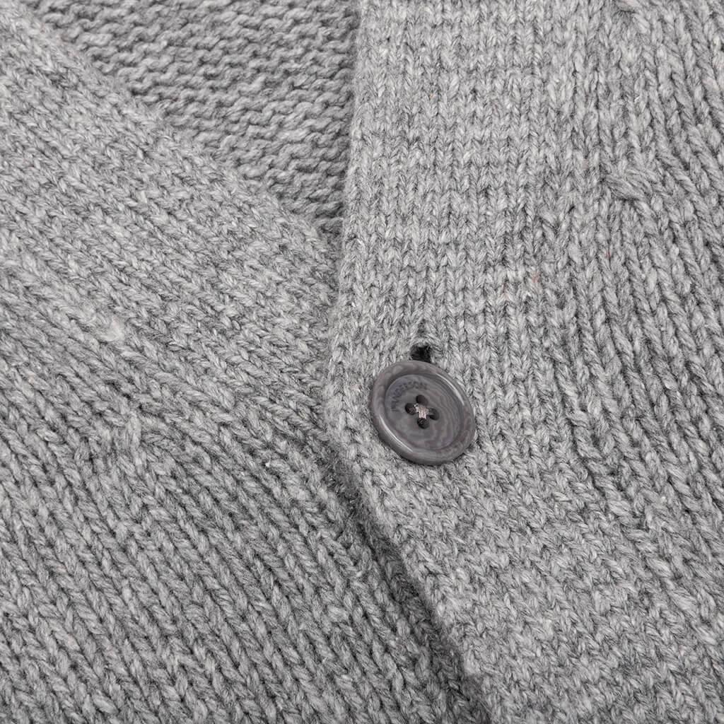 Contrast Pocket Cardigan - Grey Melange Male Product Image