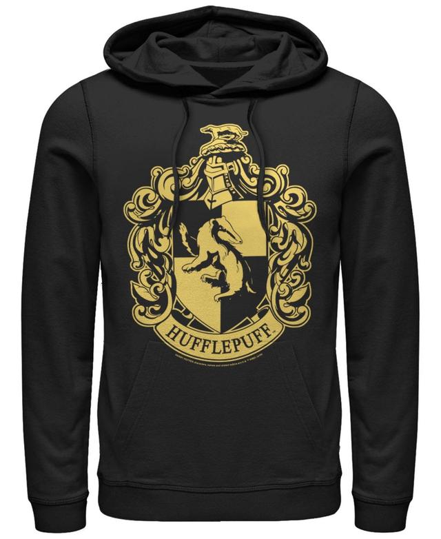 Mens Deathly Hallows 2 Simple Hufflepuff Fleece Hoodie Product Image