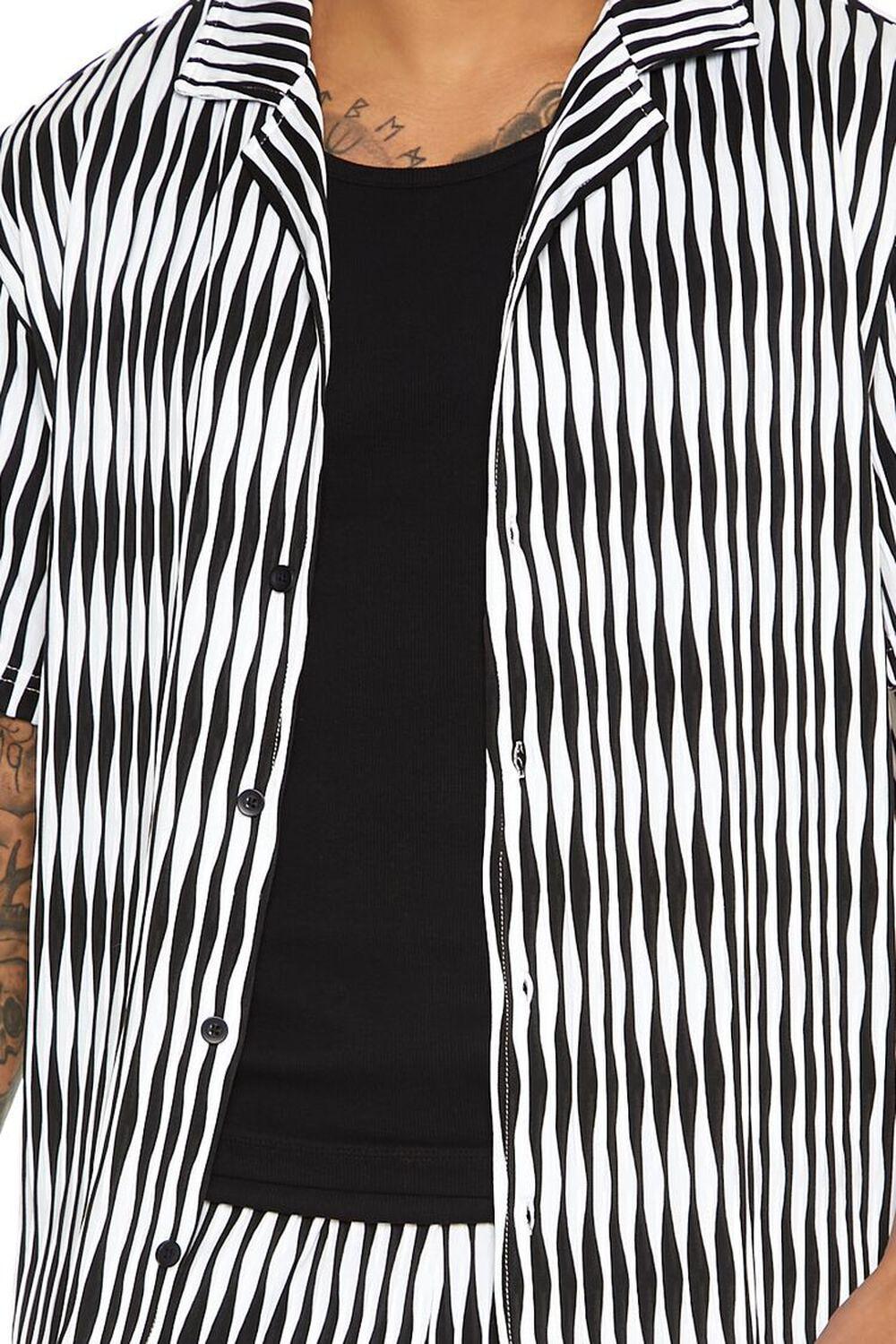 Striped Cuban-Collar Shirt | Forever 21 Product Image