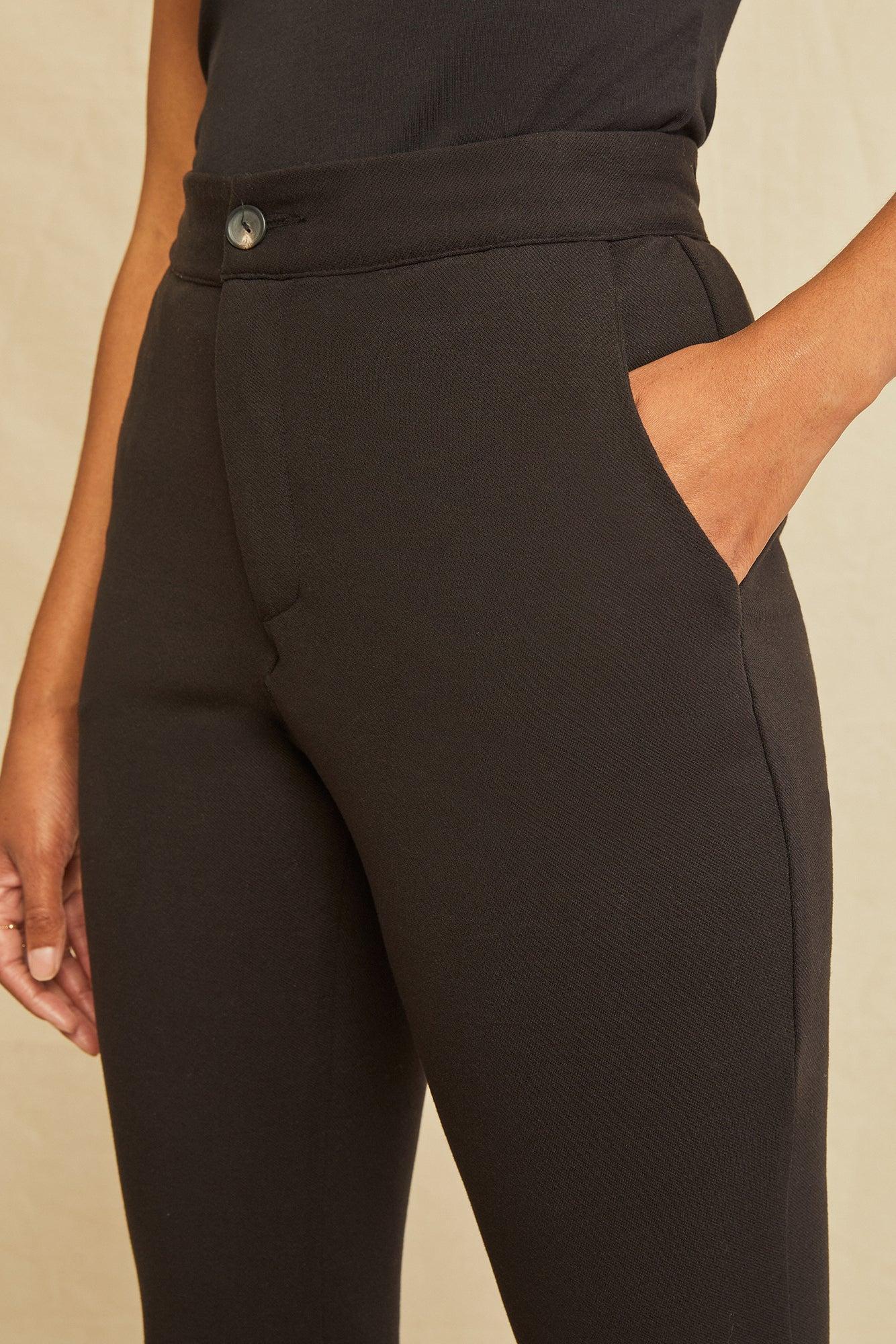 Beatrice High Rise Cropped Flare Pant - Black - ReAmour Female Product Image