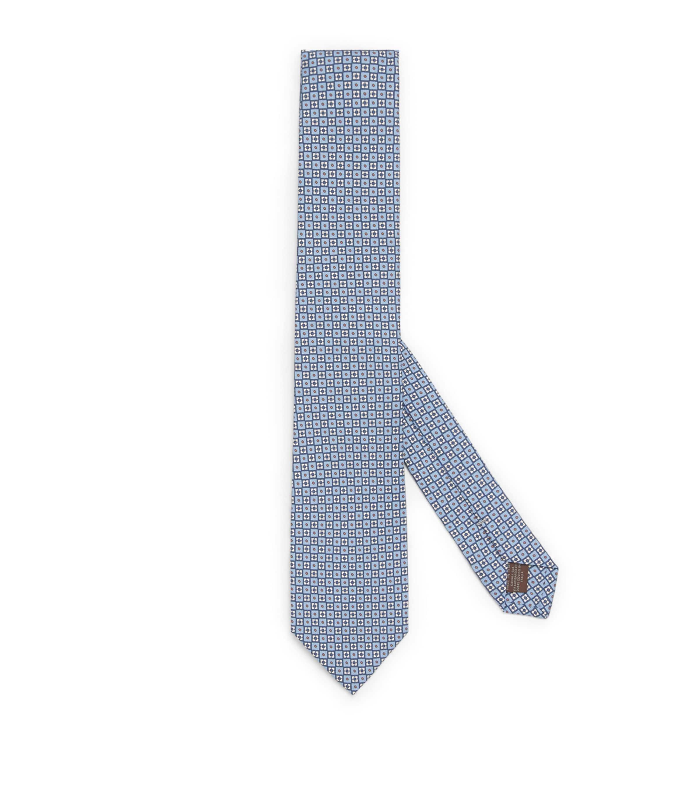 CANALI Silk Jacquard Tie In Blue Product Image