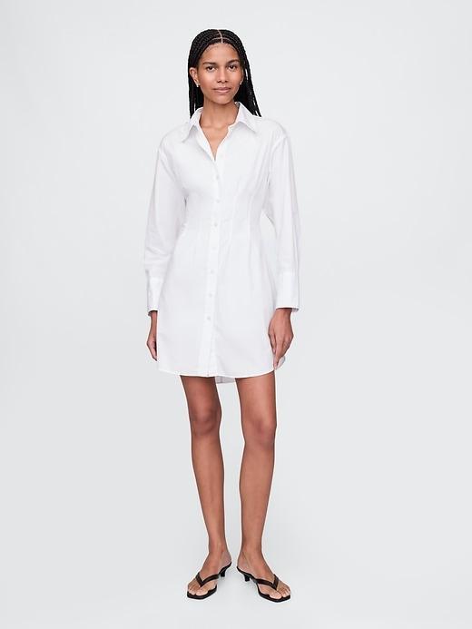 Organic Cotton Poplin Mini Shirtdress product image