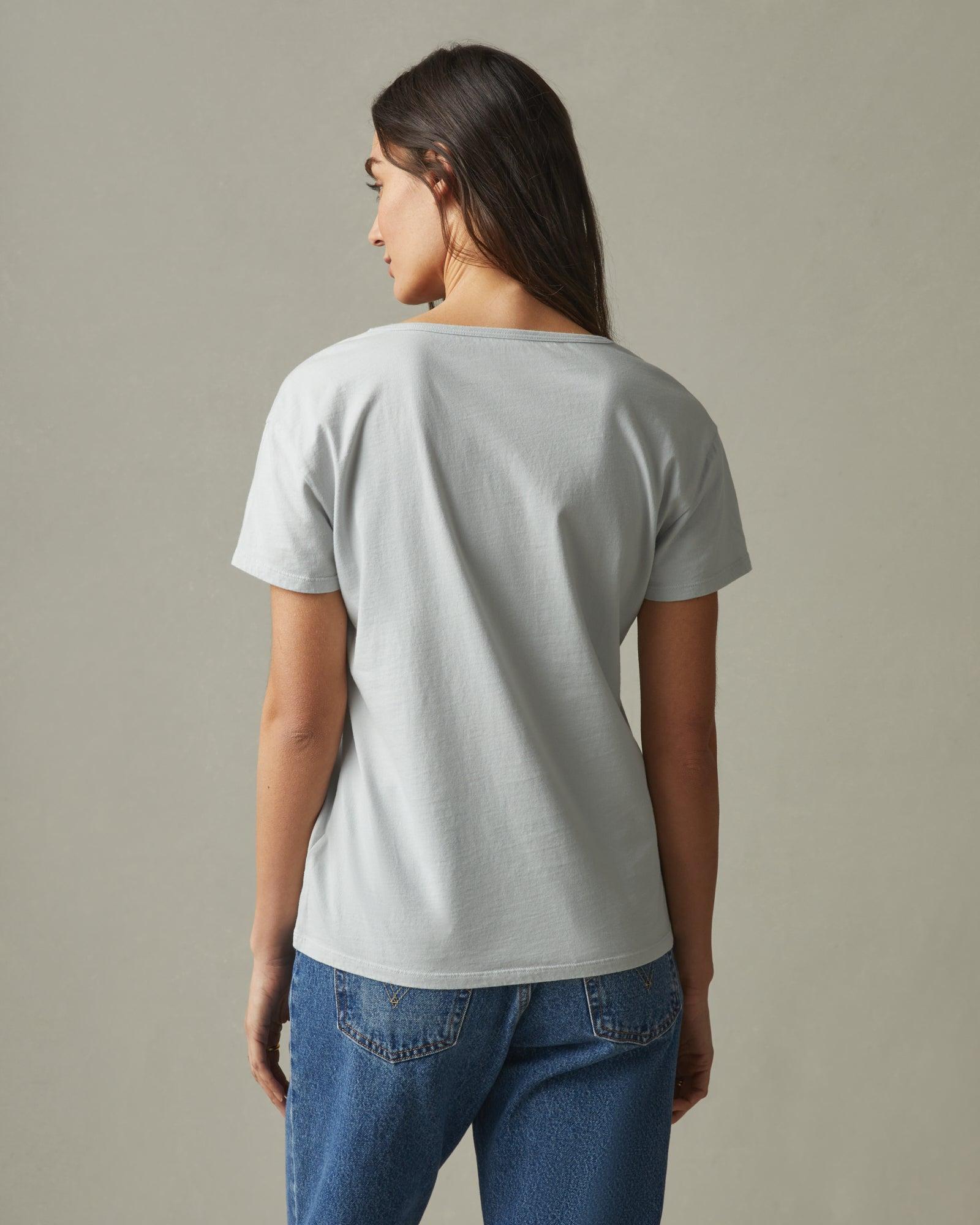 Classic Cotton Scoop Tee - Pearl Blue Female Product Image