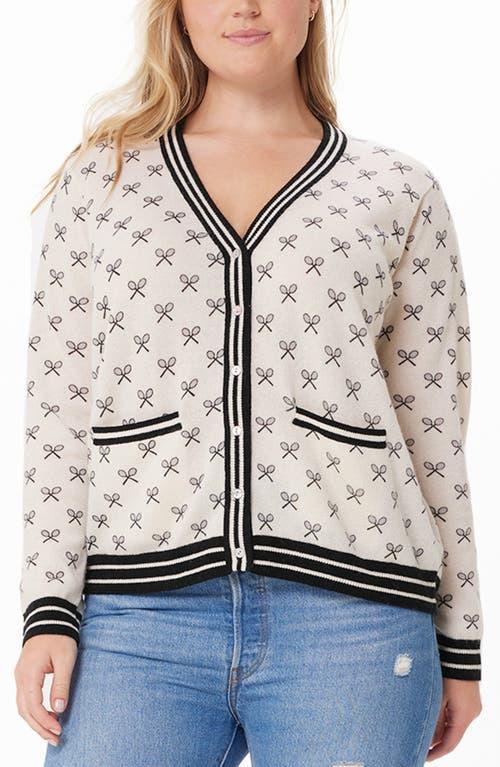 Plus Size Button-Down Printed Cashmere Cardigan product image