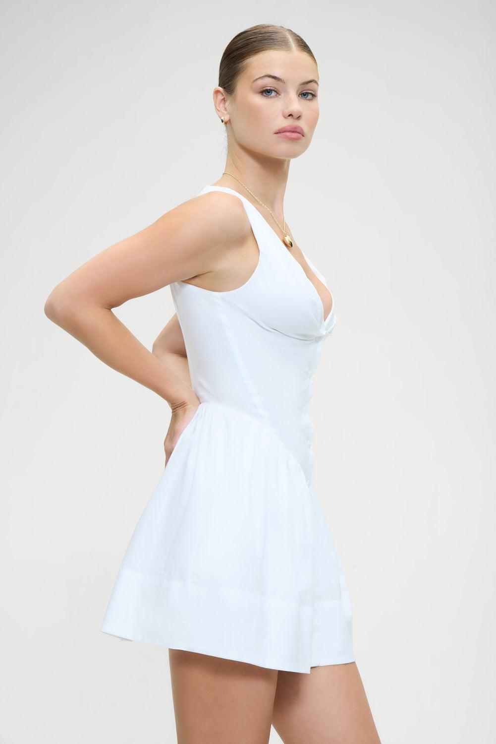 Charlotte Corset  Mini Dress - White Product Image