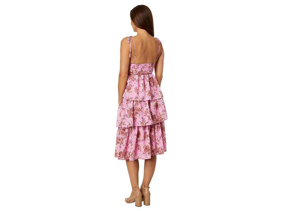 line and dot Bloom Midi Dress (Rose) Women's Clothing Product Image