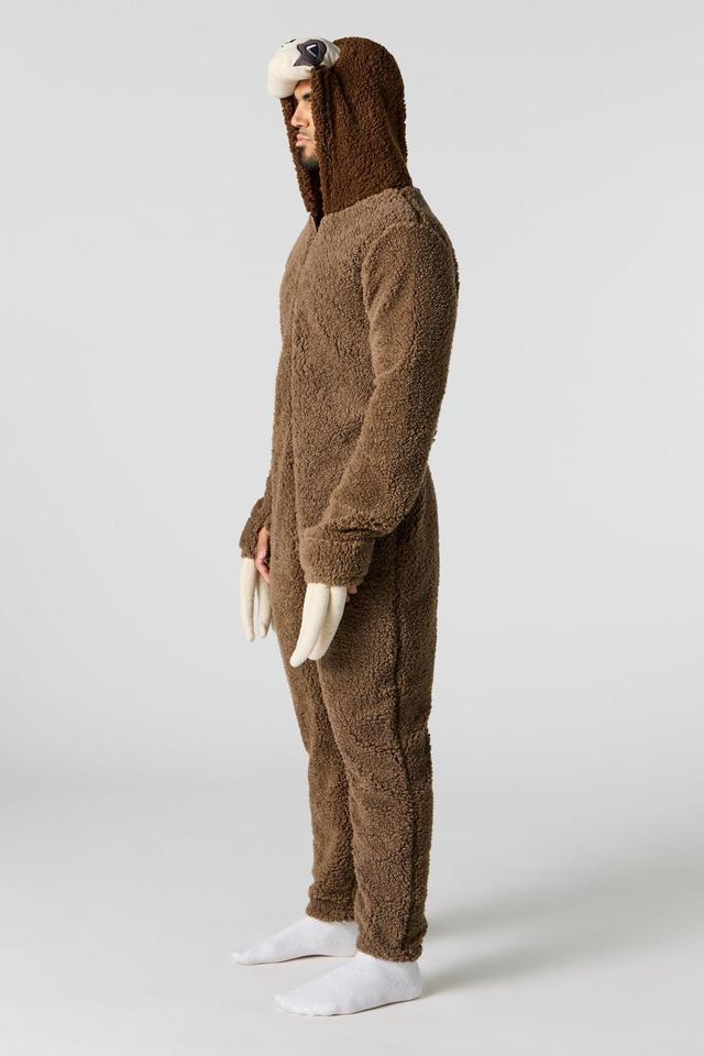 3D Sloth Sherpa Onesie Male Product Image