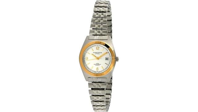 Timetech Womens Water Resistant Two-Tone Stainless Steel Expansion Watch Product Image