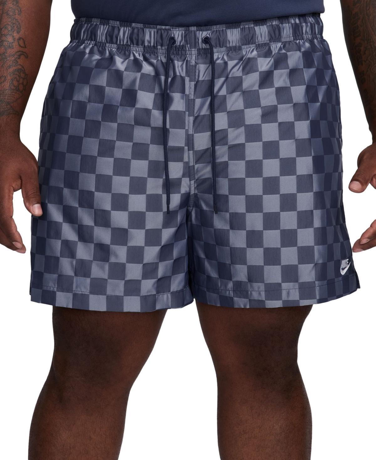 Nike Mens Club Flow Checker Logo Shorts - Black/(white) Product Image