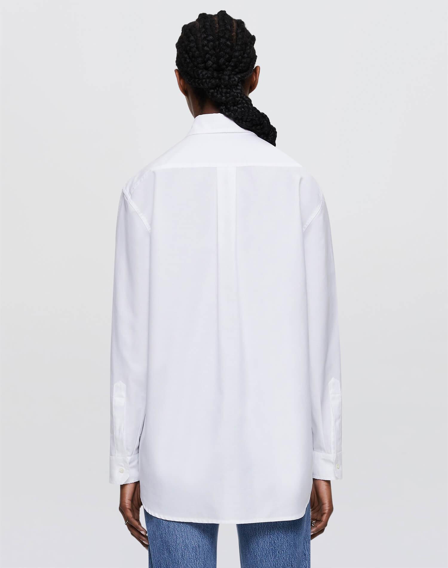 Oversized Button Up - White Female Product Image