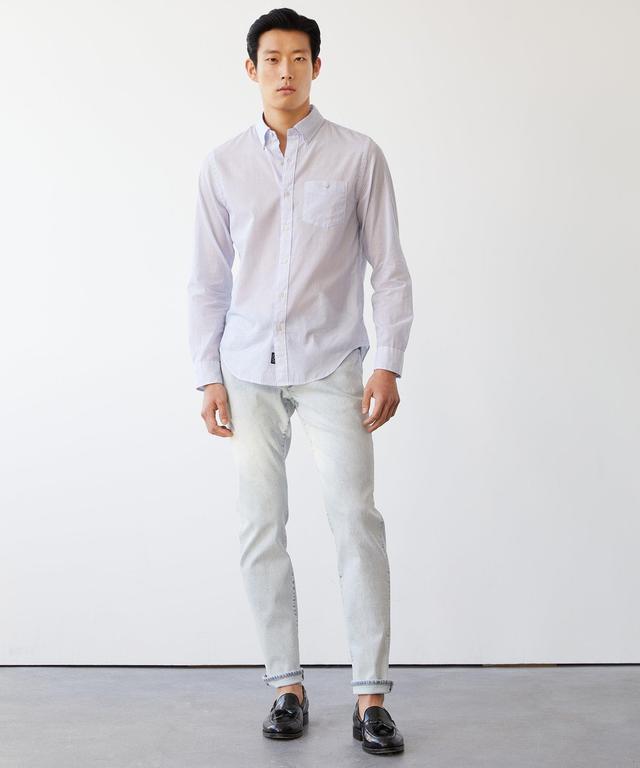 Slim Fit Summerweight Favorite Shirt in Light Blue Pinstripe Product Image