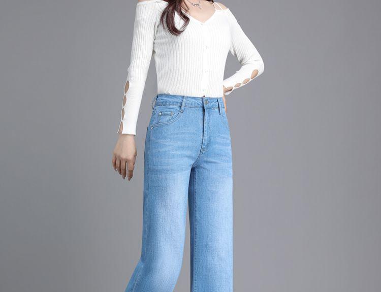 High Rise Straight Leg Crop Jeans Product Image