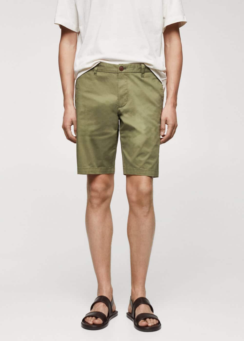 MANGO MAN - Chino Bermuda shorts khakiMen Product Image