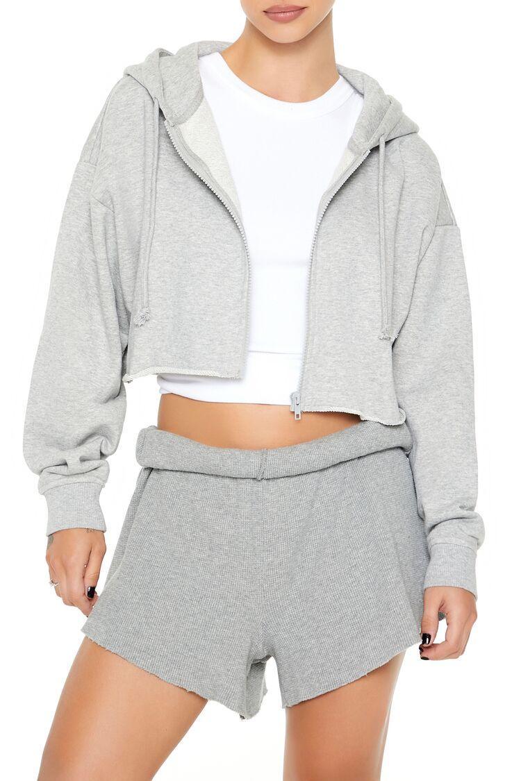 French Terry Zip-Up Hoodie | Forever 21 Product Image