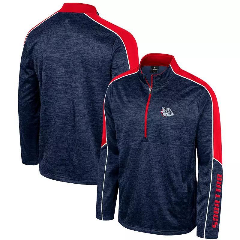 Mens Colosseum Navy Gonzaga Bulldogs Marled Half-Zip Jacket Zag Blue Product Image