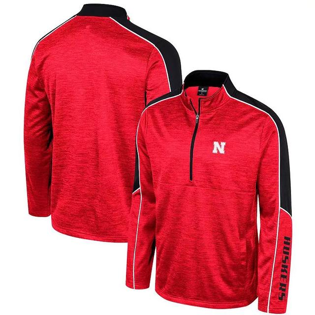 Mens Colosseum Nebraska Huskers Marled Half-Zip Jacket Product Image