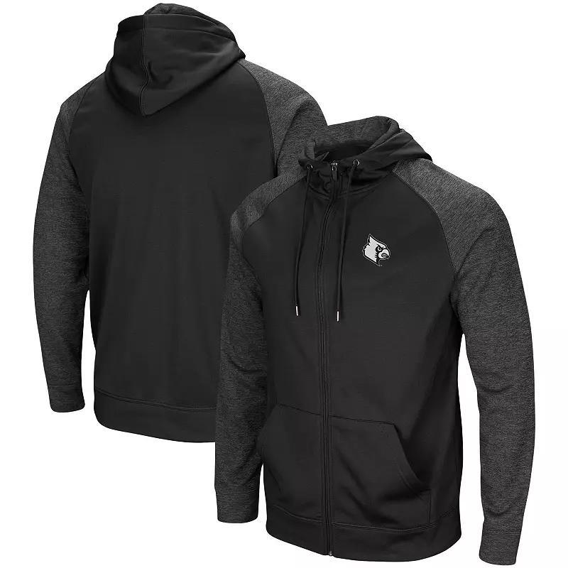 Mens Colosseum Black Army Black Knights Big & Tall Blackout 2.0 Raglan Full-Zip Hoodie Product Image