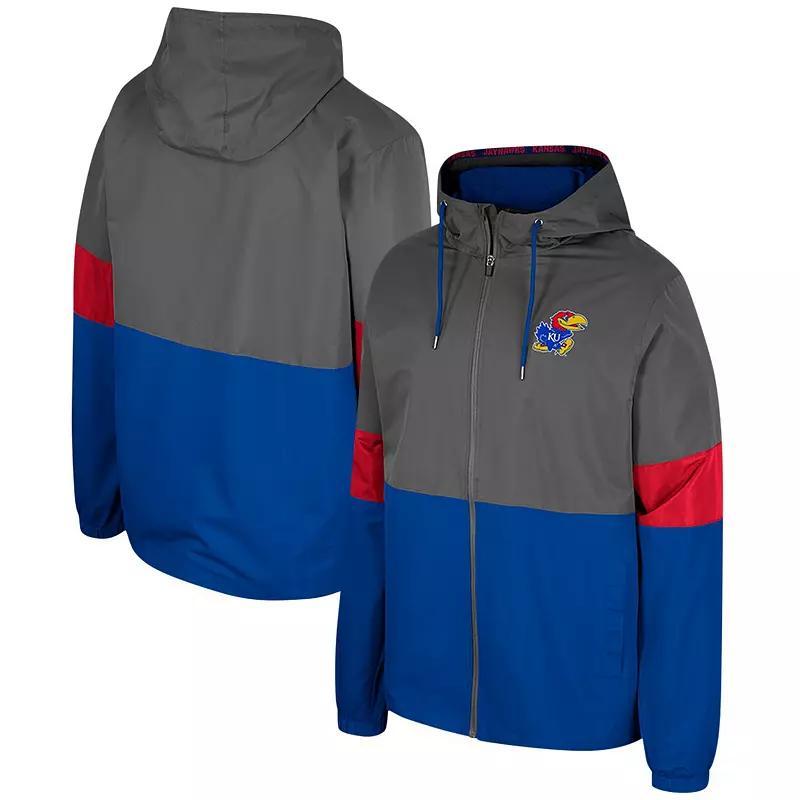 Mens Colosseum Charcoal Kansas Jayhawks Miles Full-Zip Jacket Product Image