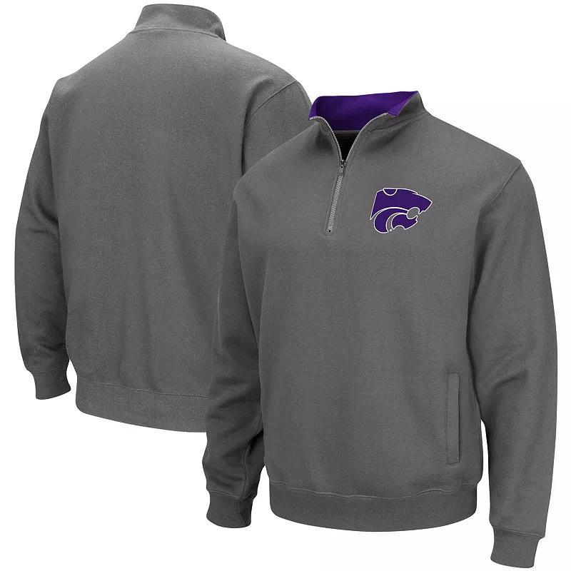 Mens Colosseum Charcoal Kansas State Wildcats Tortugas Logo Quarter-Zip Jacket Product Image