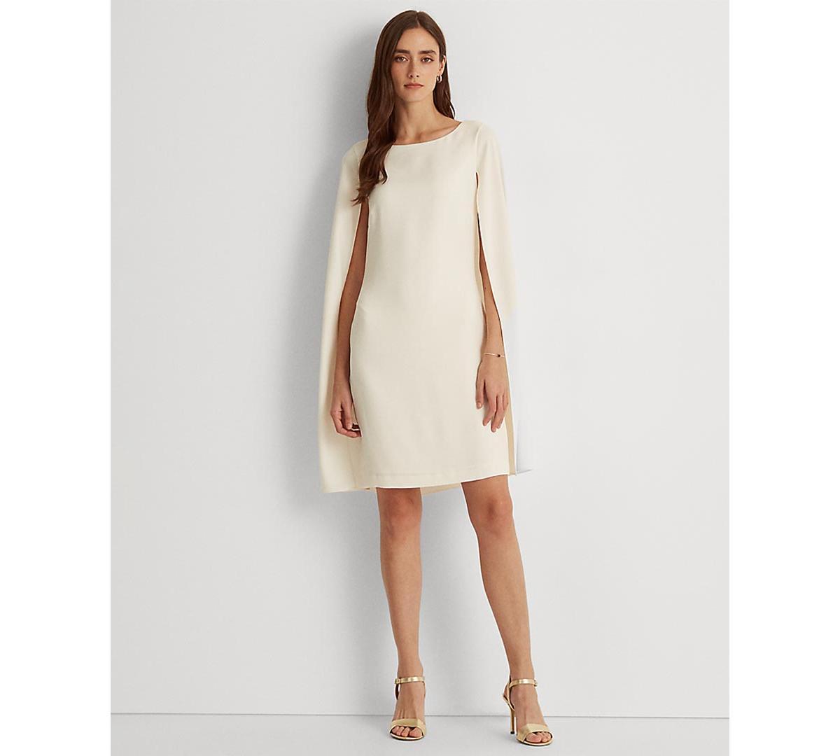 Lauren Ralph Lauren Long Cape Sleeve Back Jewel Neck Dress -  8 Product Image