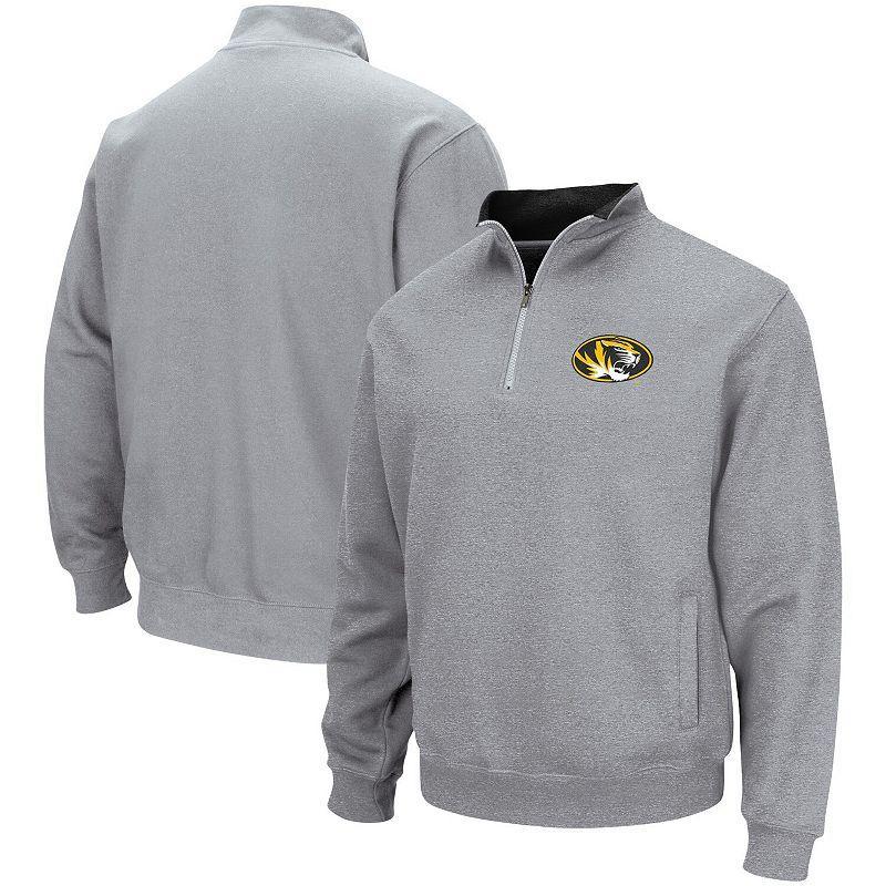 Mens Colosseum Heathered Gray Arizona Wildcats Tortugas Team Logo Quarter-Zip Jacket Product Image