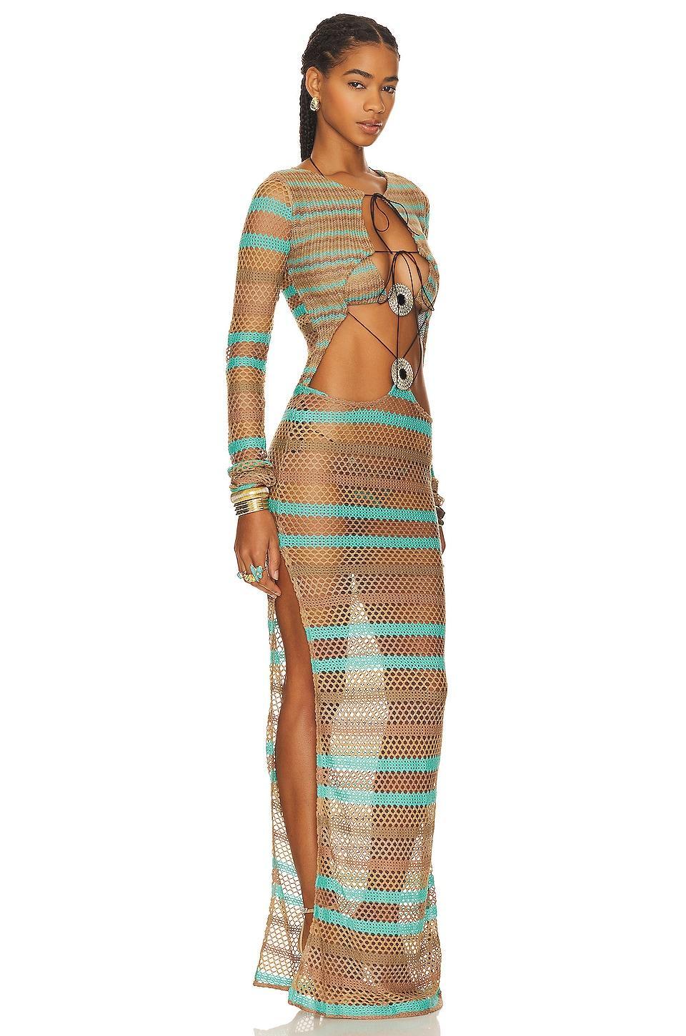 Allure Stripe Knitted Maxi Dress Jaded London Product Image