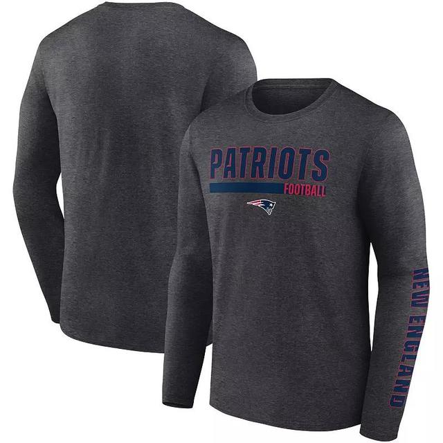 Mens Fanatics Charcoal New England Patriots Long Sleeve T-shirt Product Image