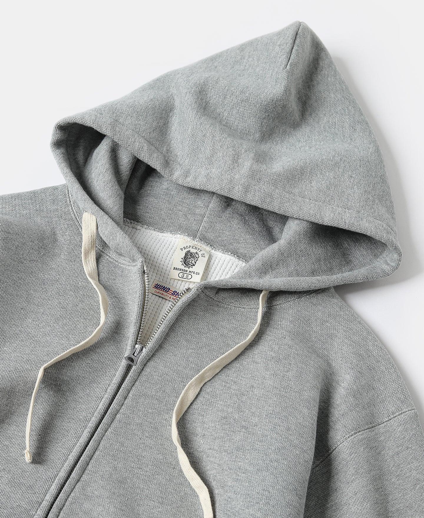 1950s Wind Shield Full-Zip Thermal Hoodie - Gray Product Image