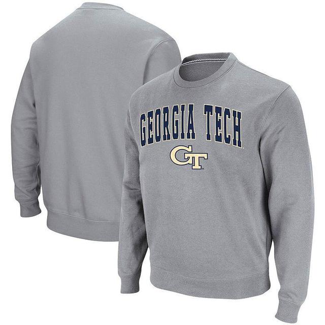 Colosseum Mens Georgia Tech Yellow Jackets Arch Logo Tackle Twill Pullover Sweatshirt Product Image