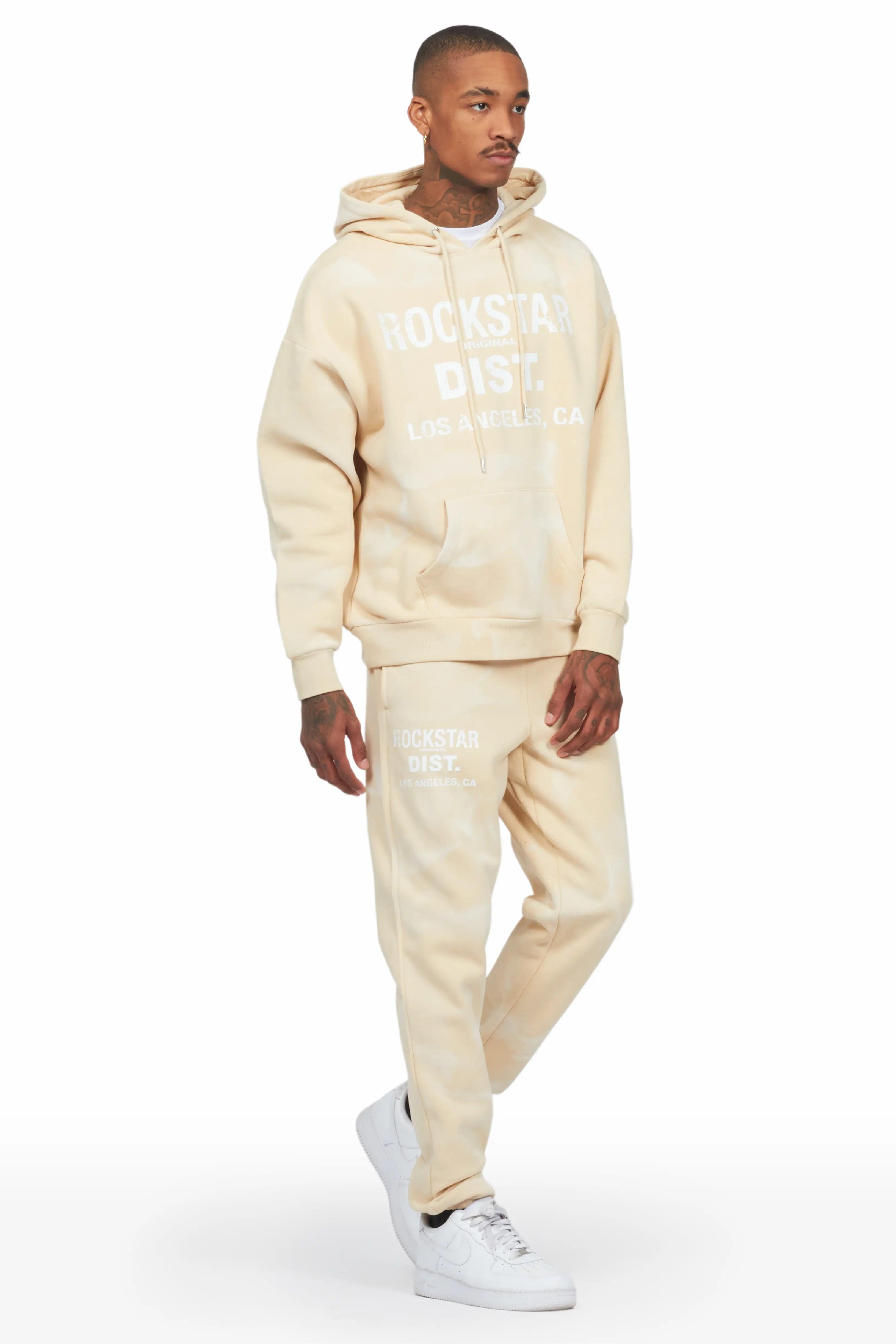 Nelly Beige Hoodie Relaxed Fit Track Set Male Product Image