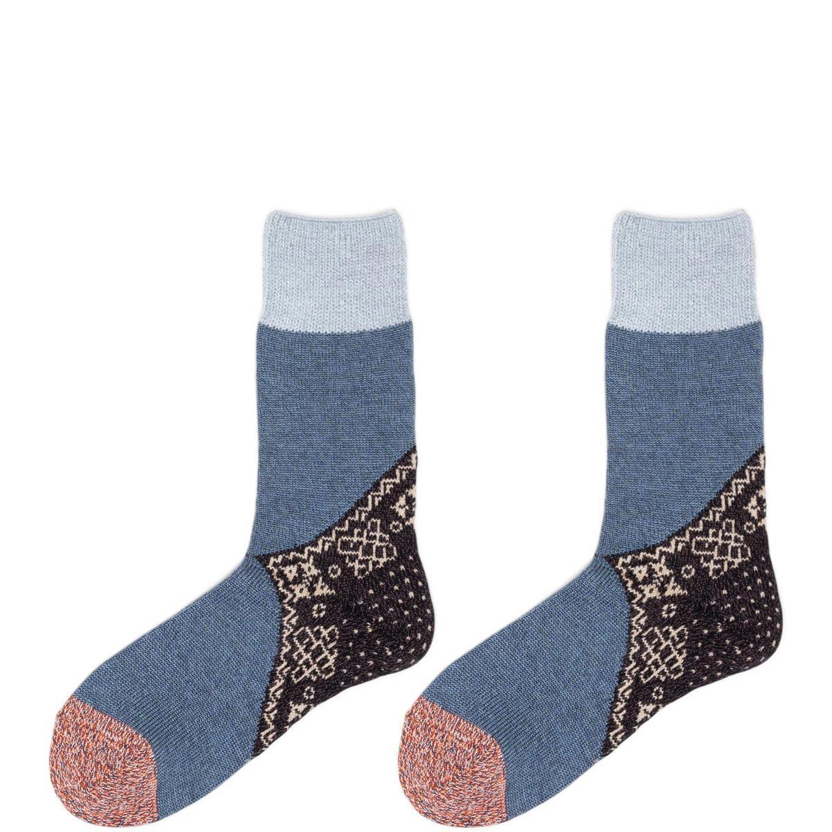 96 YARNS WOOL HEEL BANDANA SOCKS Male Product Image