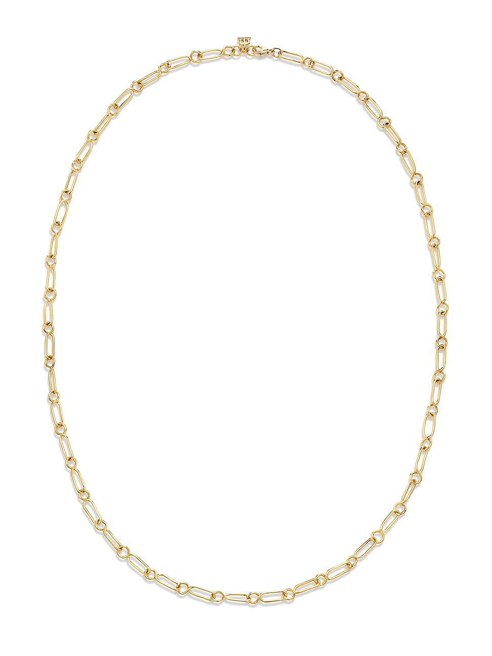 Womens Classic 18K Gold Medium River Chain Necklace Product Image