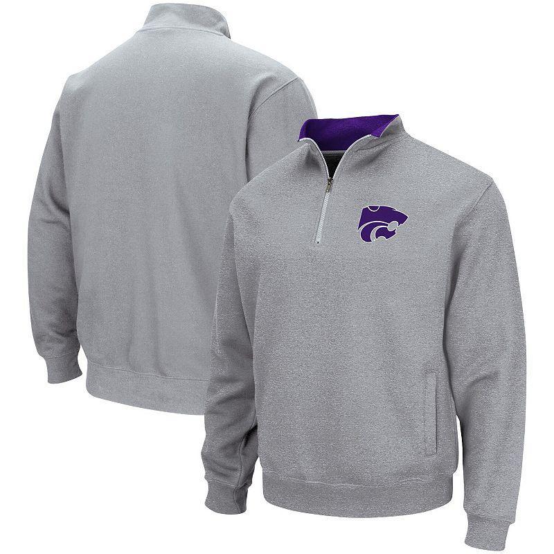 Mens Colosseum Heathered Gray Kansas State Wildcats Tortugas Team Logo Quarter-Zip Jacket Product Image