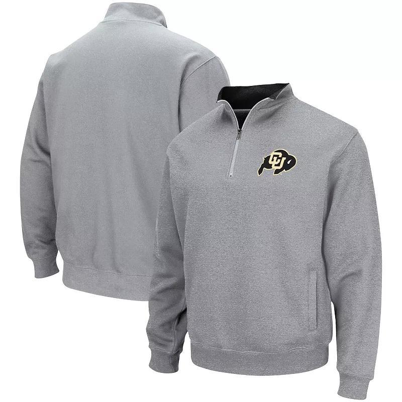 Mens Colosseum Heathered Gray UConn Huskies Tortugas Team Logo Quarter-Zip Jacket Product Image