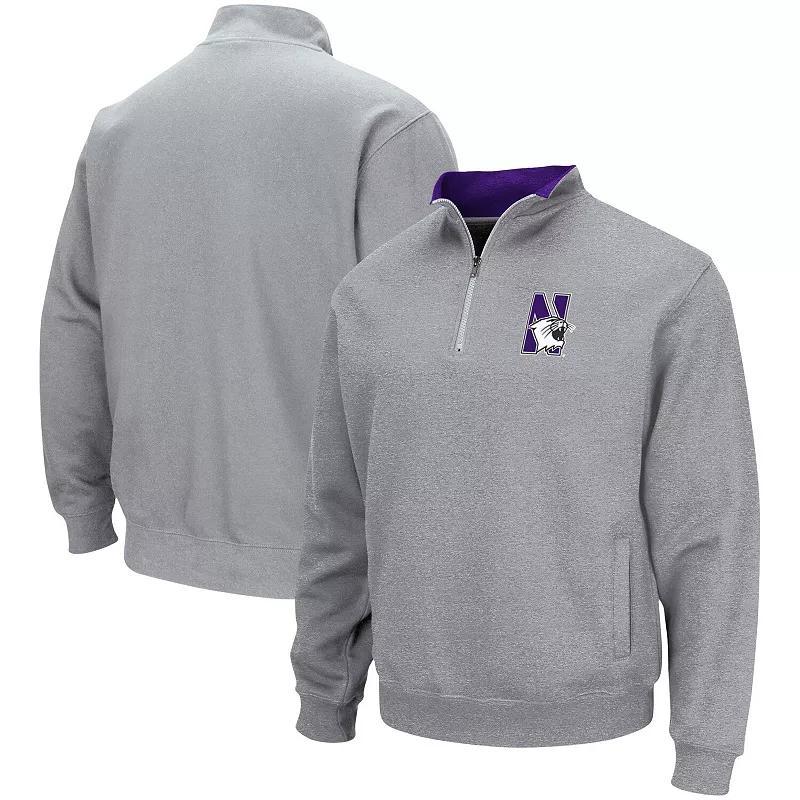 Mens Colosseum Heathered Gray NC State Wolfpack Tortugas Team Logo Quarter-Zip Jacket Product Image