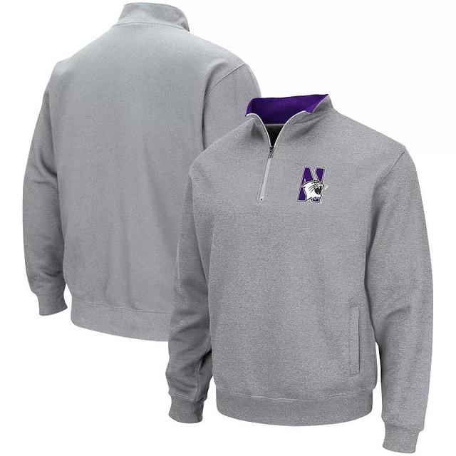 Mens Colosseum Heathered Gray Stanford Cardinal Tortugas Team Logo Quarter-Zip Jacket Product Image