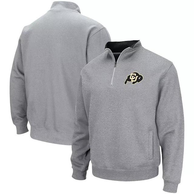 Mens Colosseum Heathered Gray West Virginia Mountaineers Tortugas Team Logo Quarter-Zip Jacket Product Image