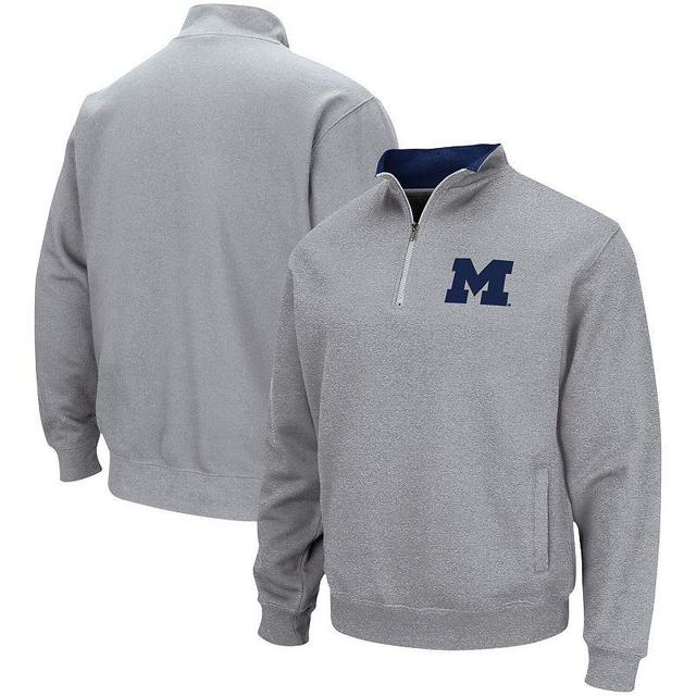 Mens Colosseum Heathered Gray Alabama Crimson Tide Tortugas Team Logo Quarter-Zip Jacket Product Image