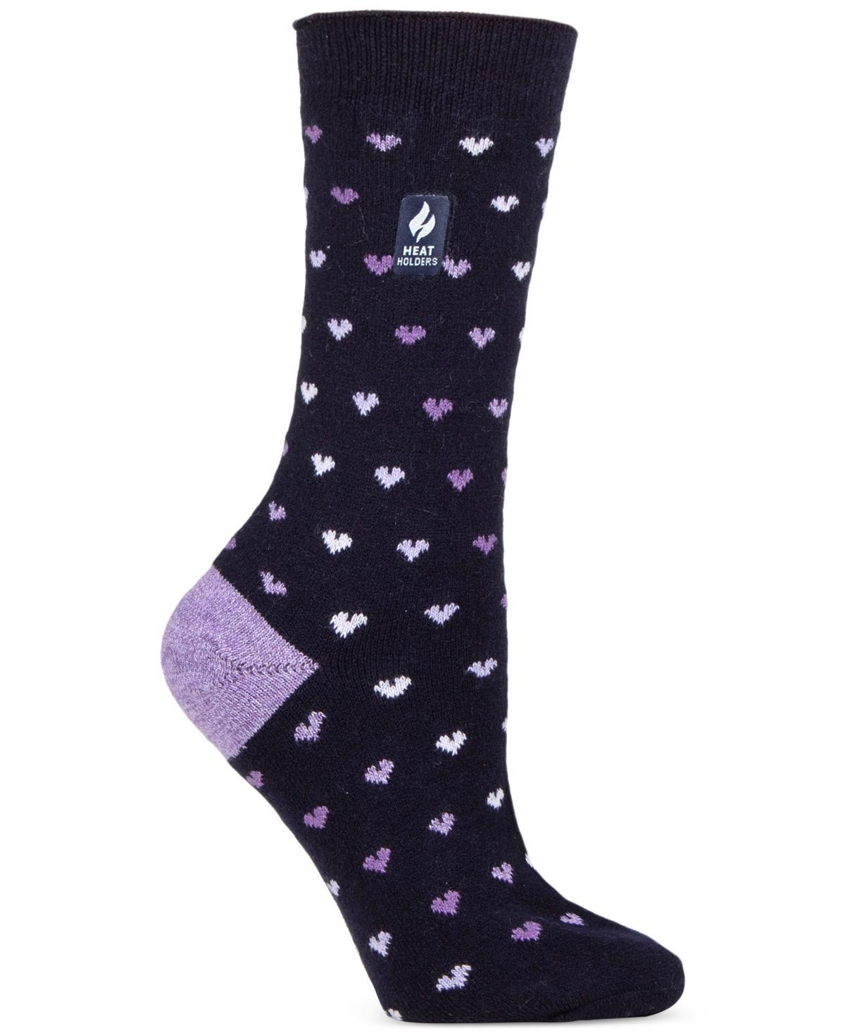 Womens Heat Holders Ultra Lite 3X Warmer Hearts Crew Socks Product Image