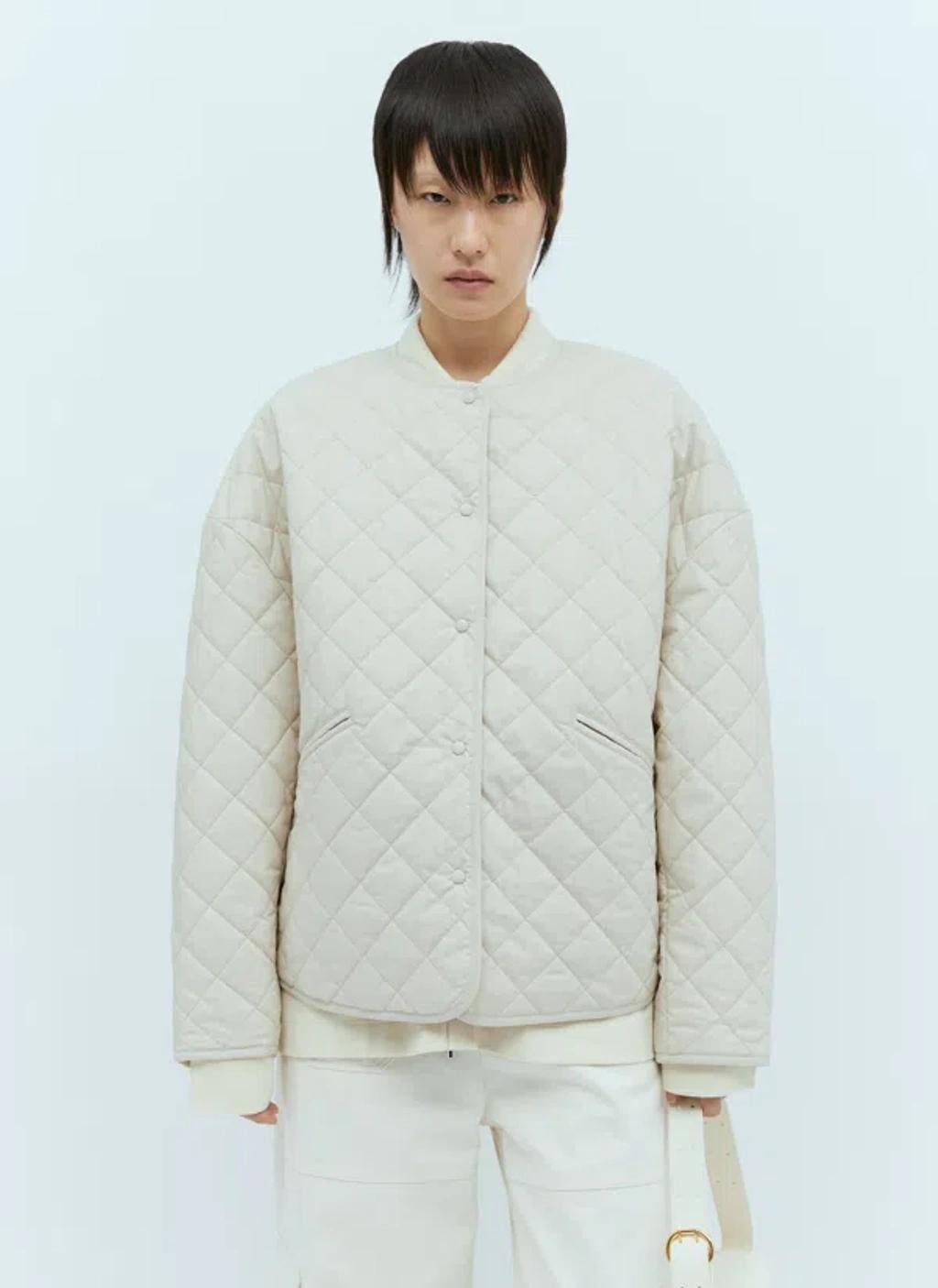 Quilted Jacket In Cream Product Image