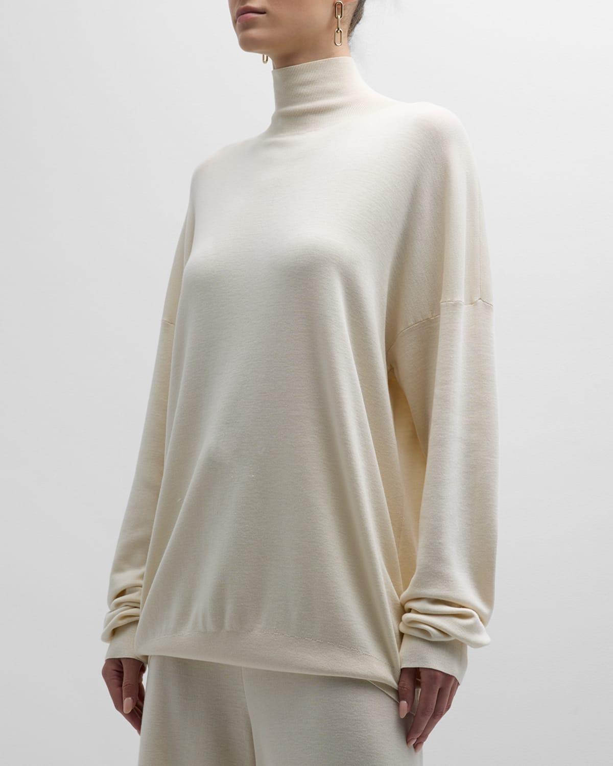 Diye Silk-Cotton Turtleneck Sweater Product Image