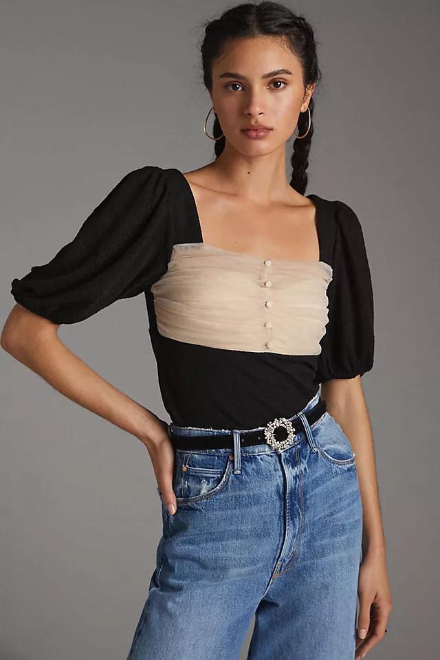 Ruched Tulle Top product image