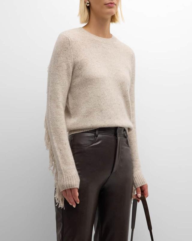 Cashmere Fringe-Trim Sweater Product Image