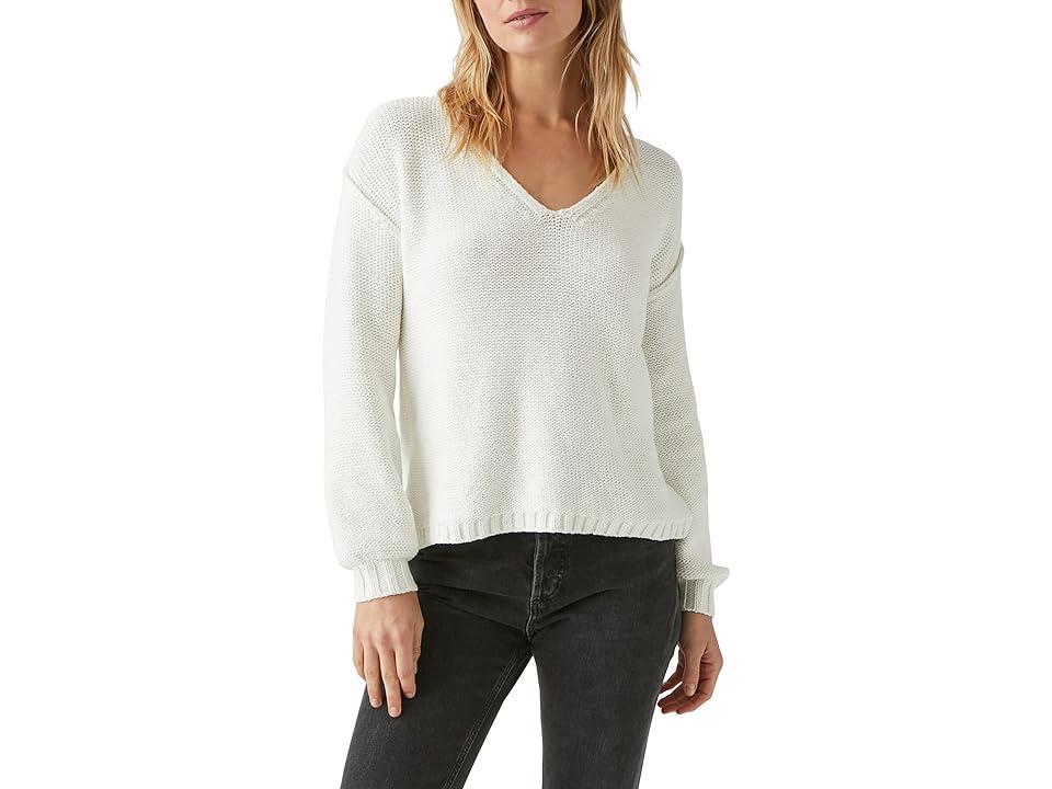 Michael Stars Kendra Relaxed V-Neck Sweater (Ivory) Women's Sweater Product Image