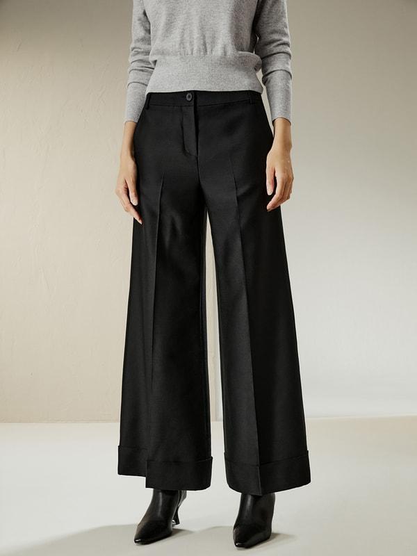 Wide leg Wool Trousers Product Image