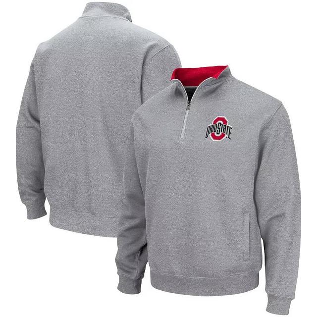 Mens Colosseum Heathered Gray Indiana Hoosiers Tortugas Team Logo Quarter-Zip Jacket Product Image