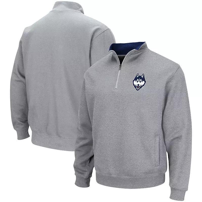 Mens Colosseum Heathered Gray Northwestern Wildcats Tortugas Team Logo Quarter-Zip Jacket Product Image