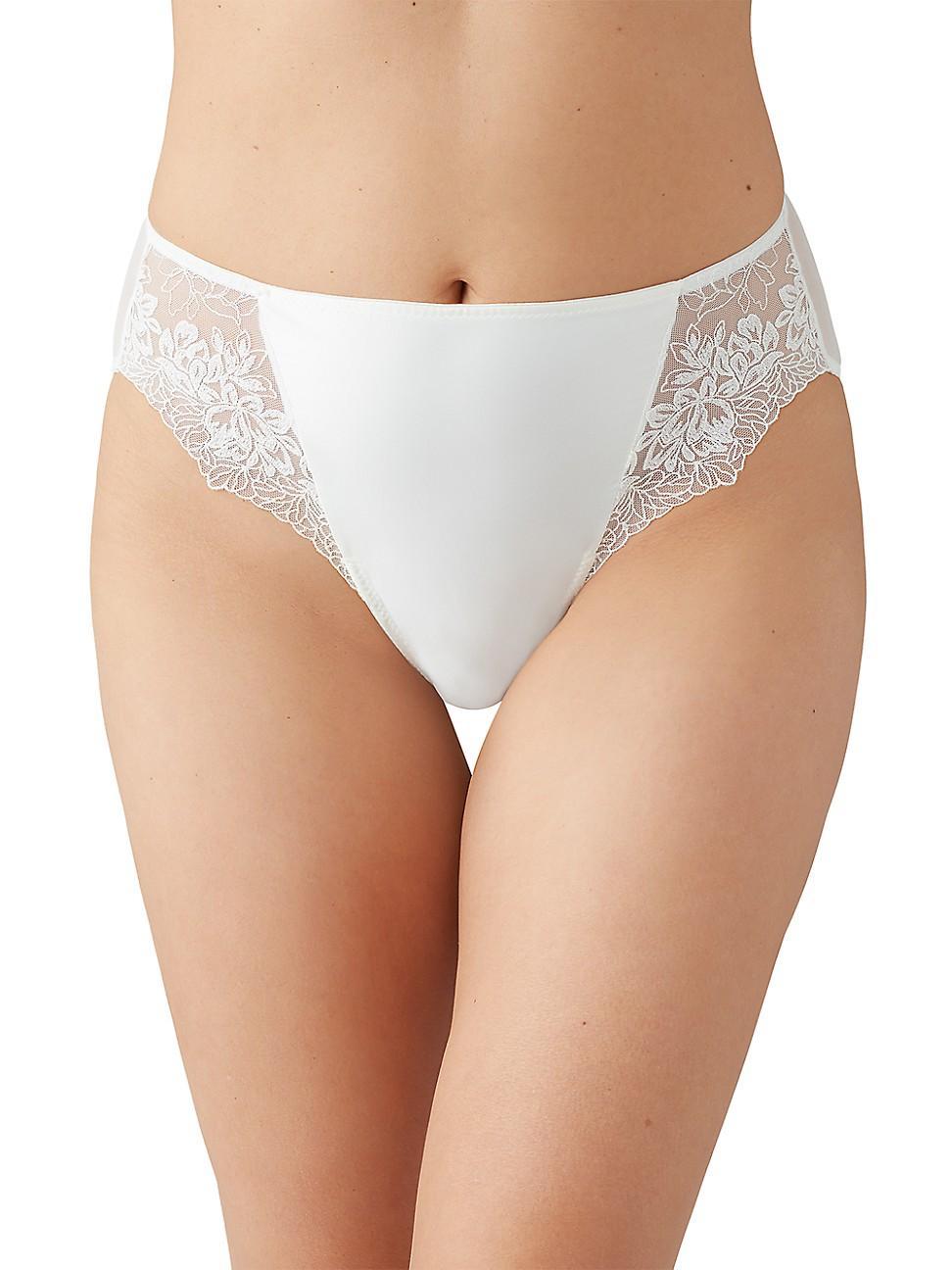 Wacoal Side Note Hi-Cut Floral Lace Inset Panty Product Image